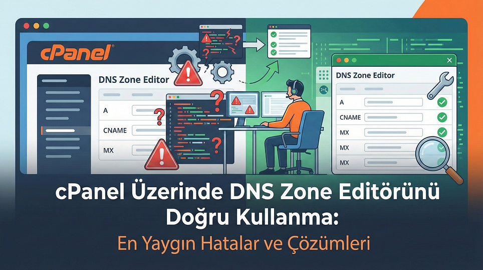 cPanel Üzerinde DNS Zone Editörünü Doğru Kullanma: En Yaygın Hatalar ve Çözümleri